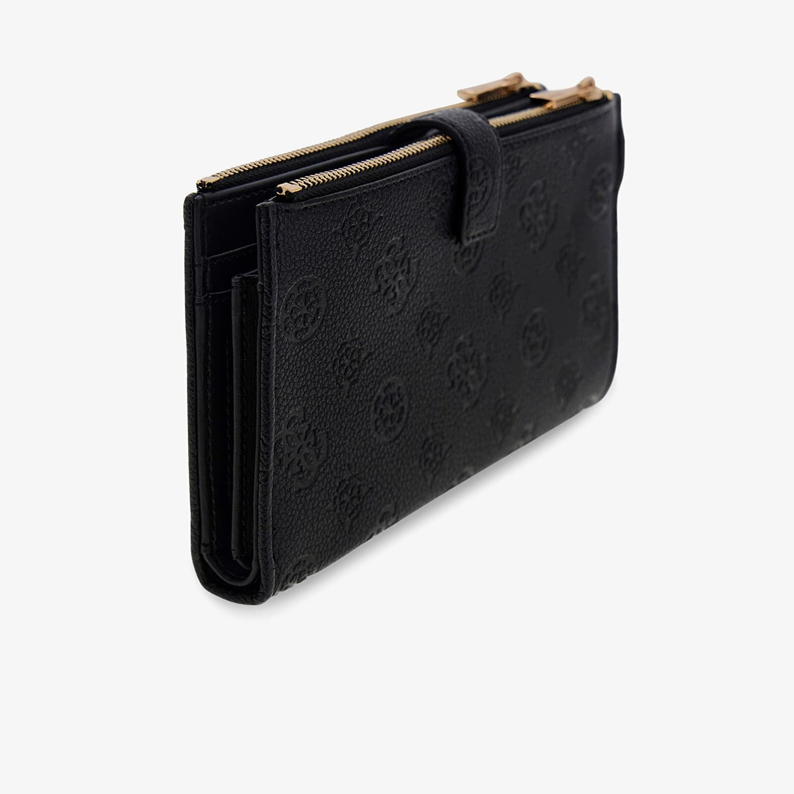 Muški novčanici GUESS Anise Slg Double Zip Organizer Black Logo