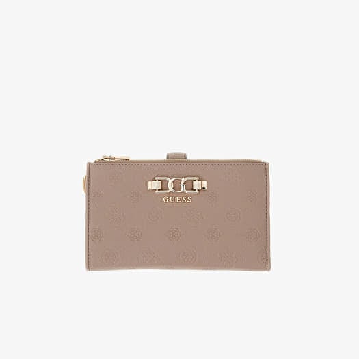 Wallet GUESS Anise Slg Double Zip Organizer Dark Taupe Logo