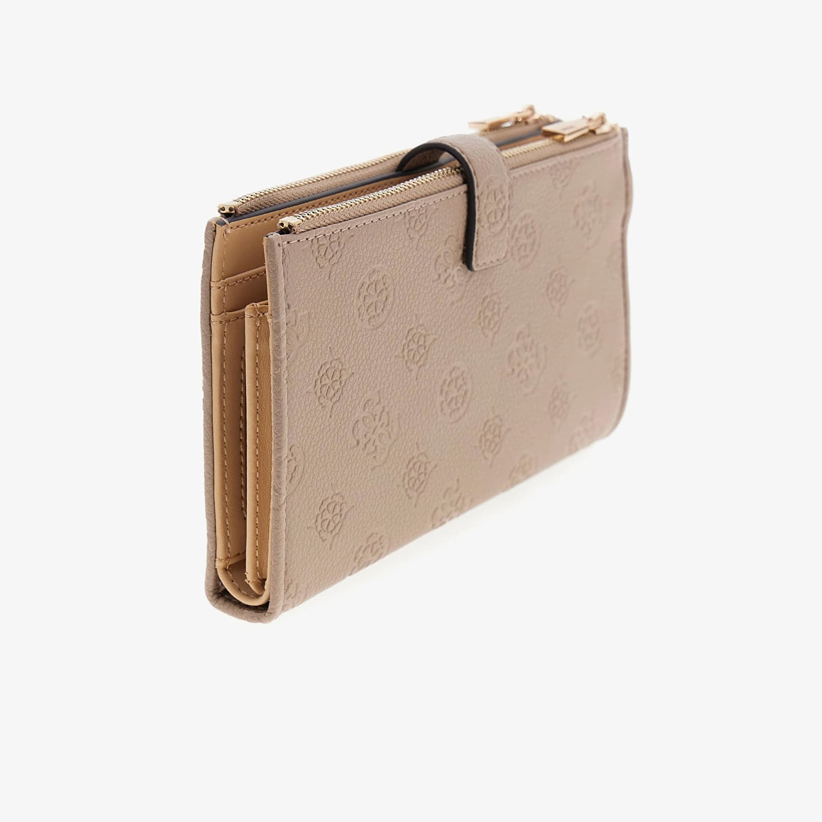 Muški novčanici GUESS Anise Slg Double Zip Organizer Dark Taupe Logo