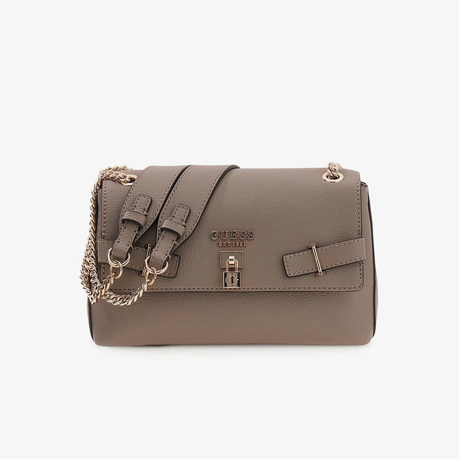GUESS Yesba Convertible Cross Body Flap Dark Taupe Universal