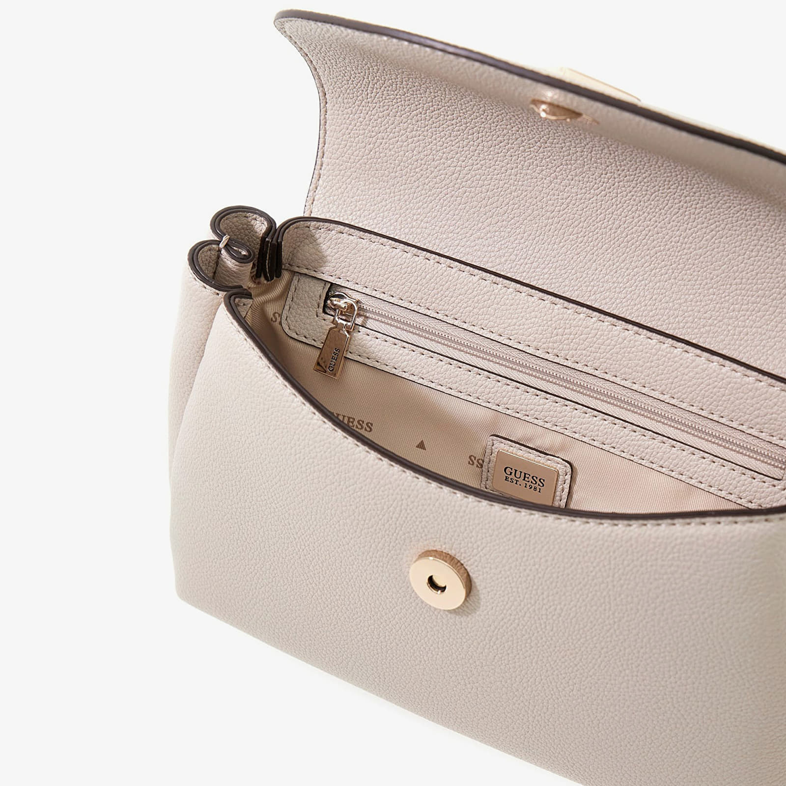 Torbice GUESS Evie Top Handle Flap Light Taupe