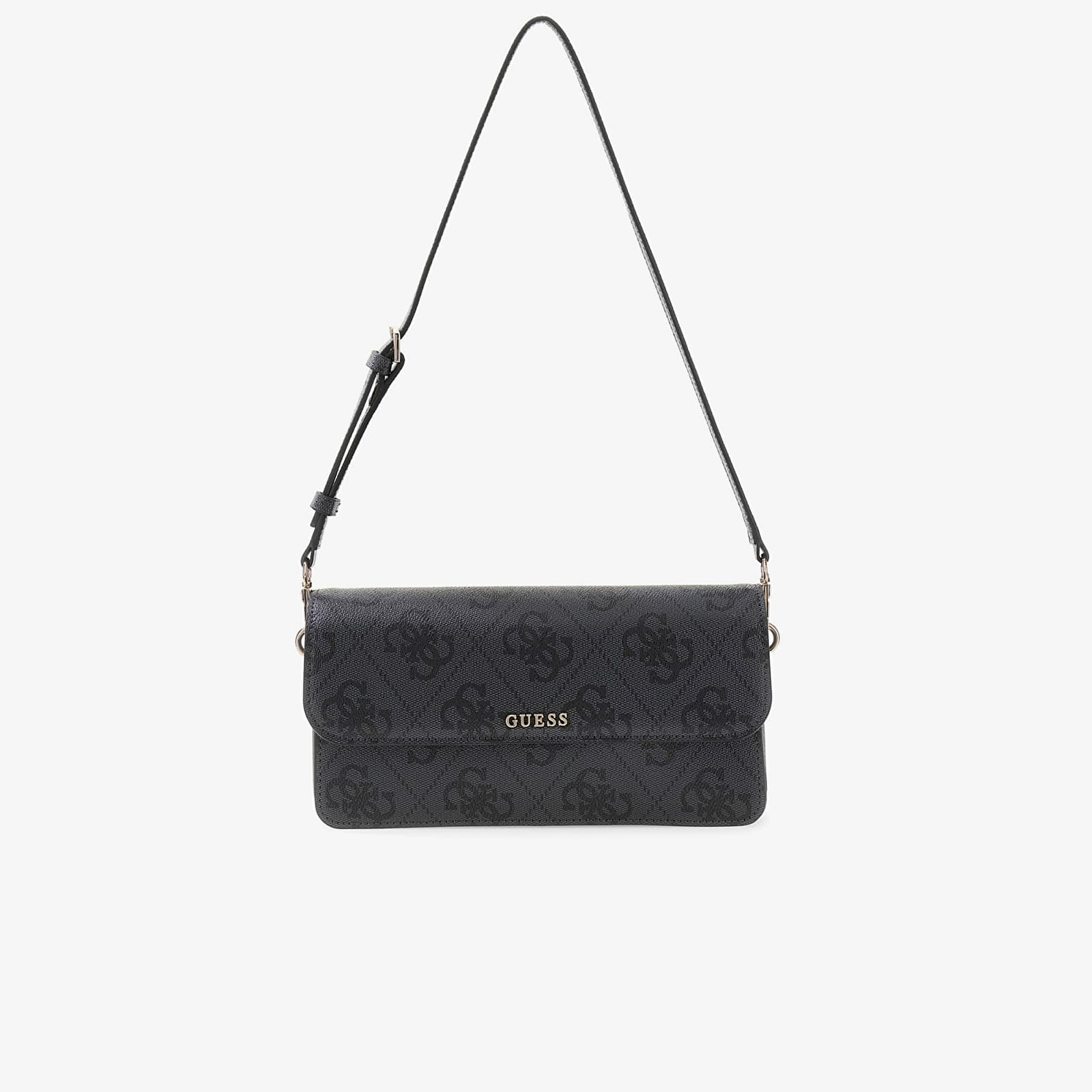 Rankinės GUESS Sadie Flap Shoulder Bag Coal Logo