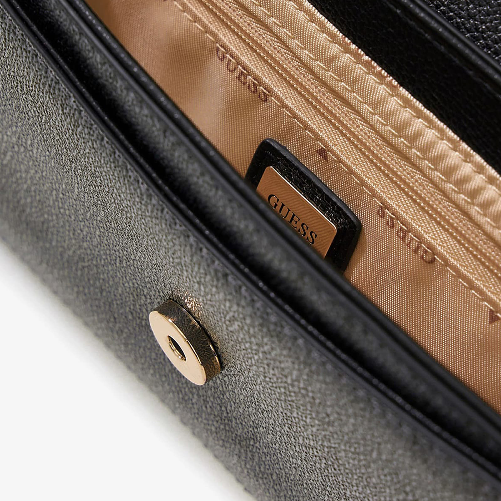 Rankinės GUESS Sadie Flap Shoulder Bag Coal Logo