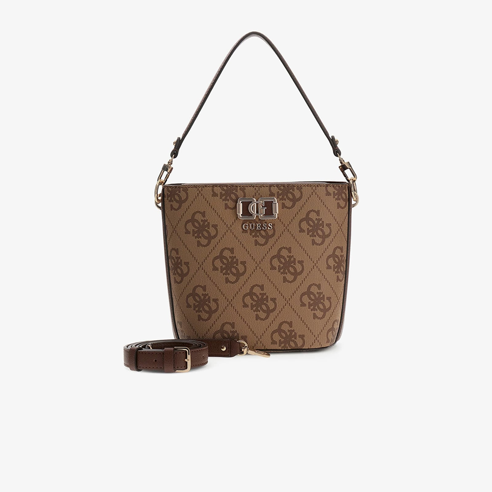 Sacs à main GUESS Karnilla Logo Bucket Latte Logo/Brown