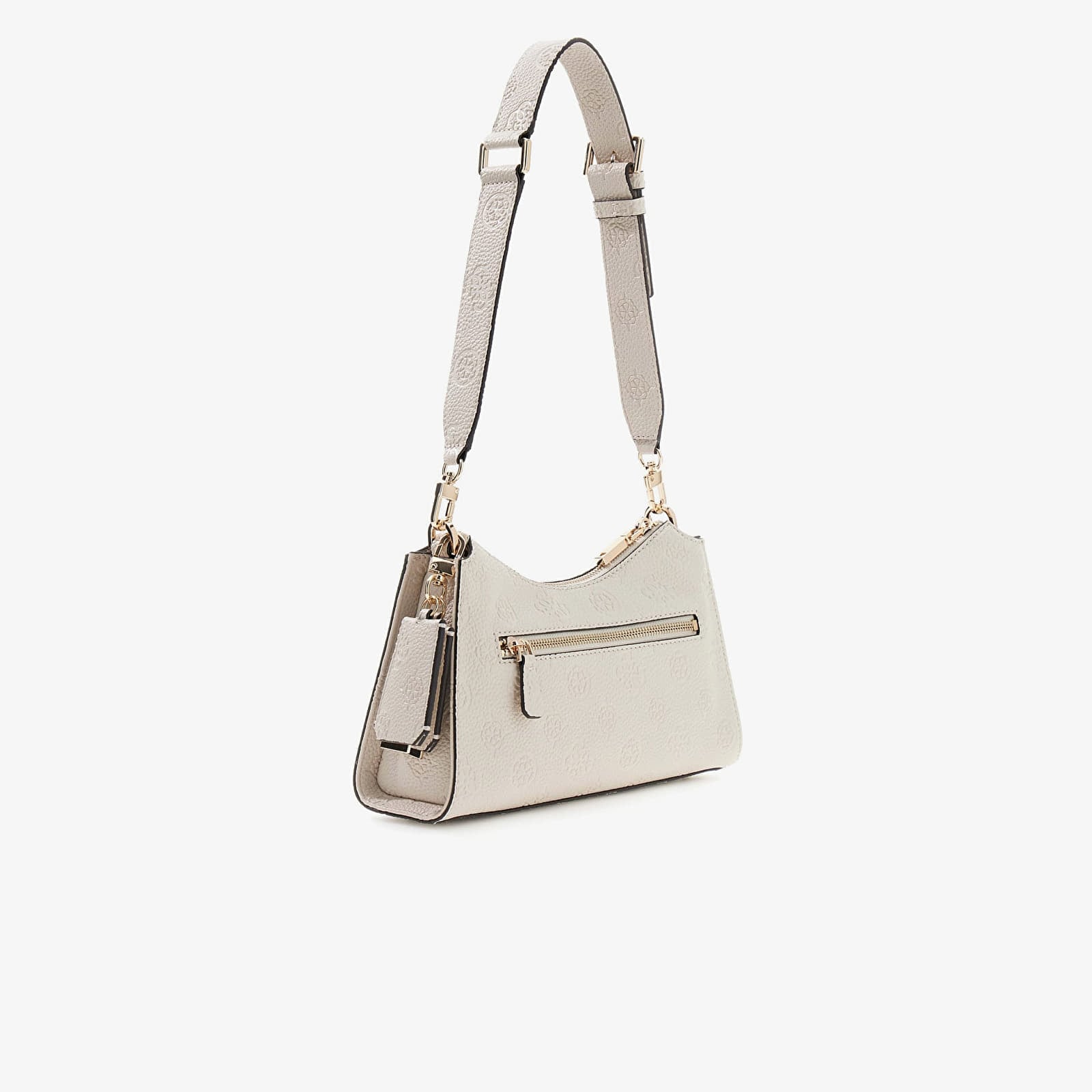 Rankinės GUESS Cresidia II Top Zip Shoulder Bag Off White Logo