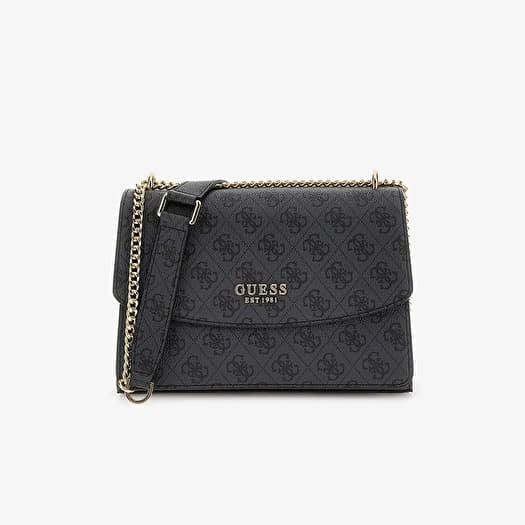 GUESS Calista Convertible Cross Body Flap Coal Logo