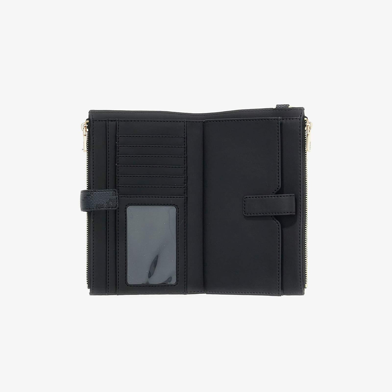 Lommebøker GUESS Laurel II Slg Double Zip Organizer Coal Logo