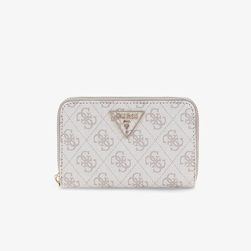 Lommebok GUESS Laurel II Slg Med Zip Around Dark Taupe Logo