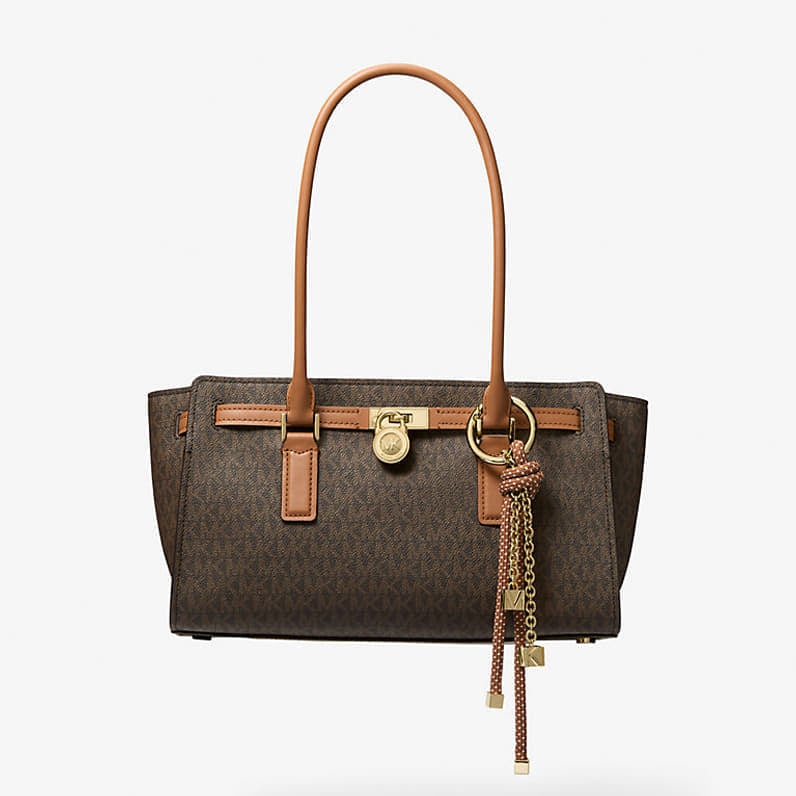 Michael Kors Sm Ew Shoulder Tote Brown/ Acorn