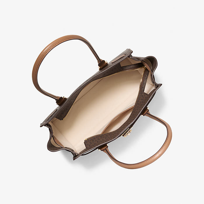 Rokassomas Michael Kors Sm Ew Shoulder Tote Brown/ Acorn