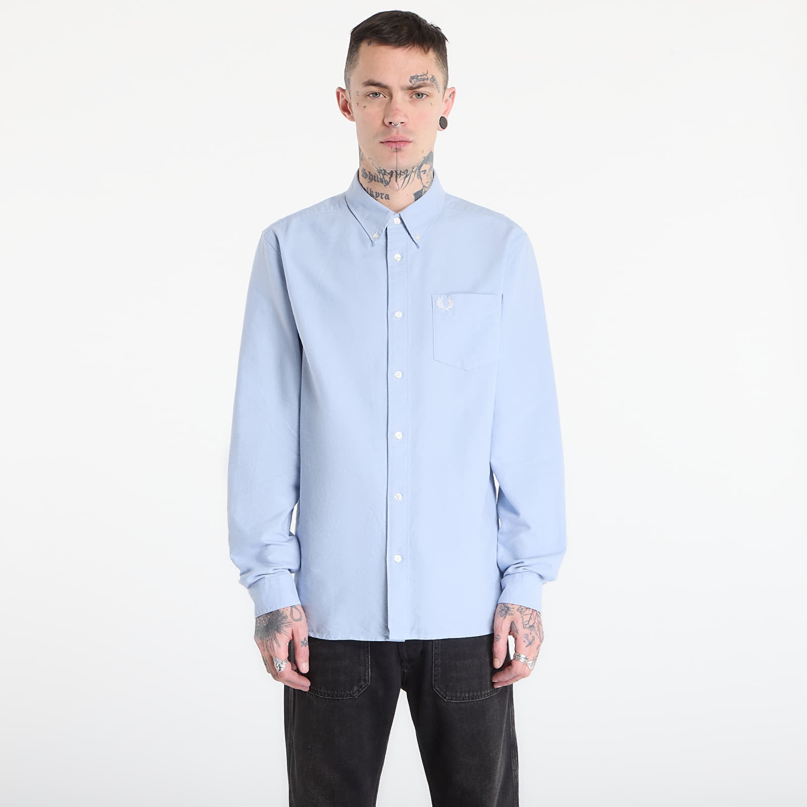 Camasa FRED PERRY Oxford Shirt Light Smoke XXL