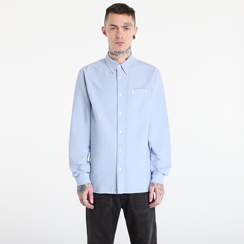 FRED PERRY Oxford Shirt Light Smoke