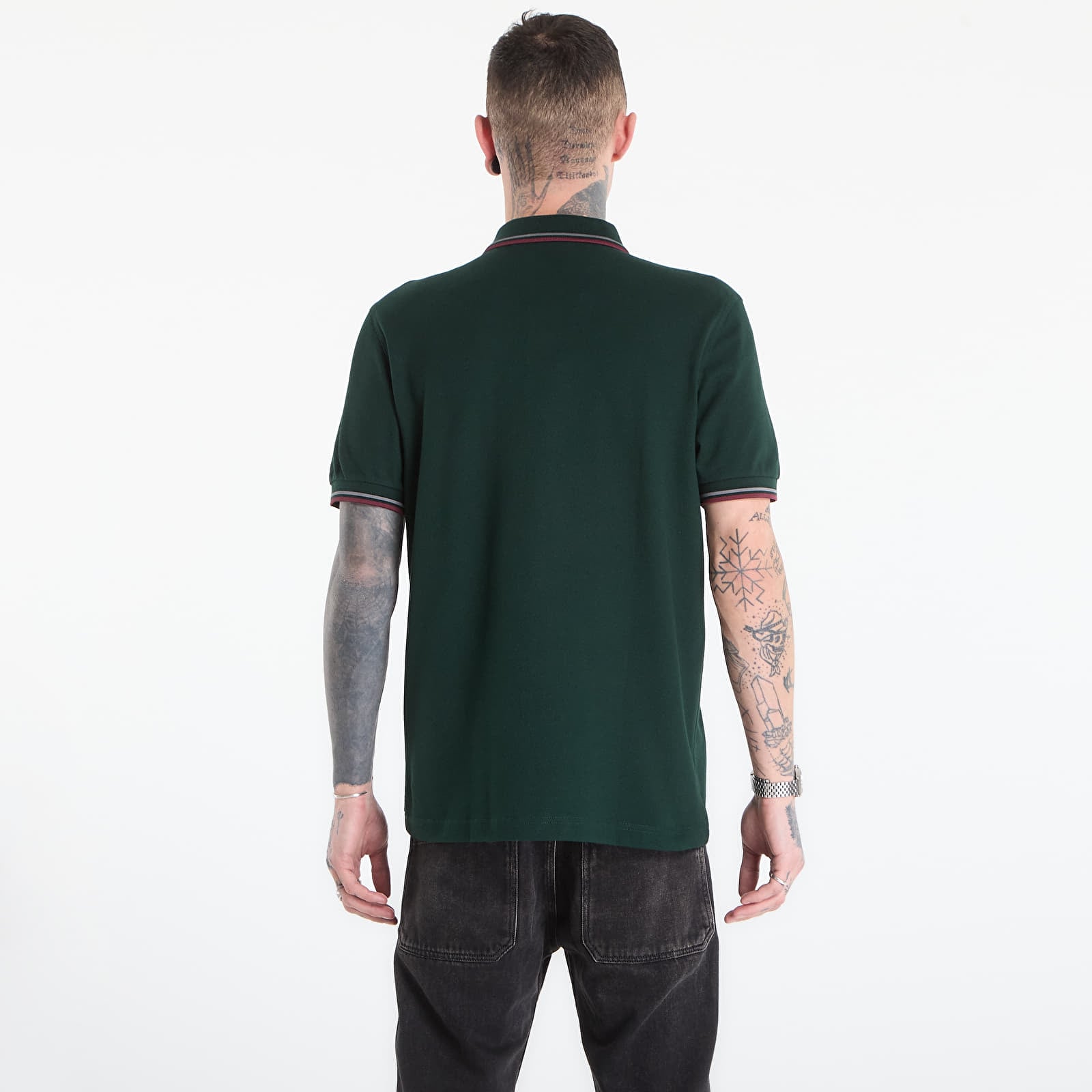 T-Shirts Männer FRED PERRY Twin Tipped Fred Perry Shirt Grsrts/ Stkbl/ Oxb