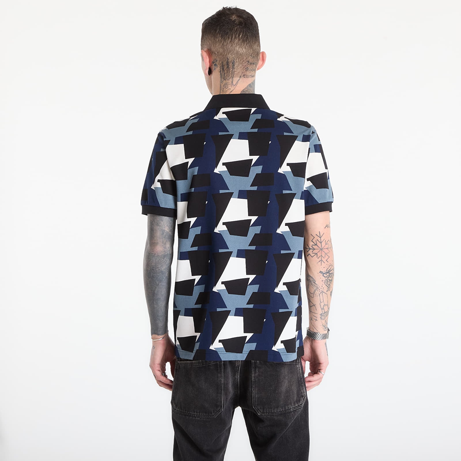 Magliette da uomo FRED PERRY Fragment Print Polo Shirt Ecru