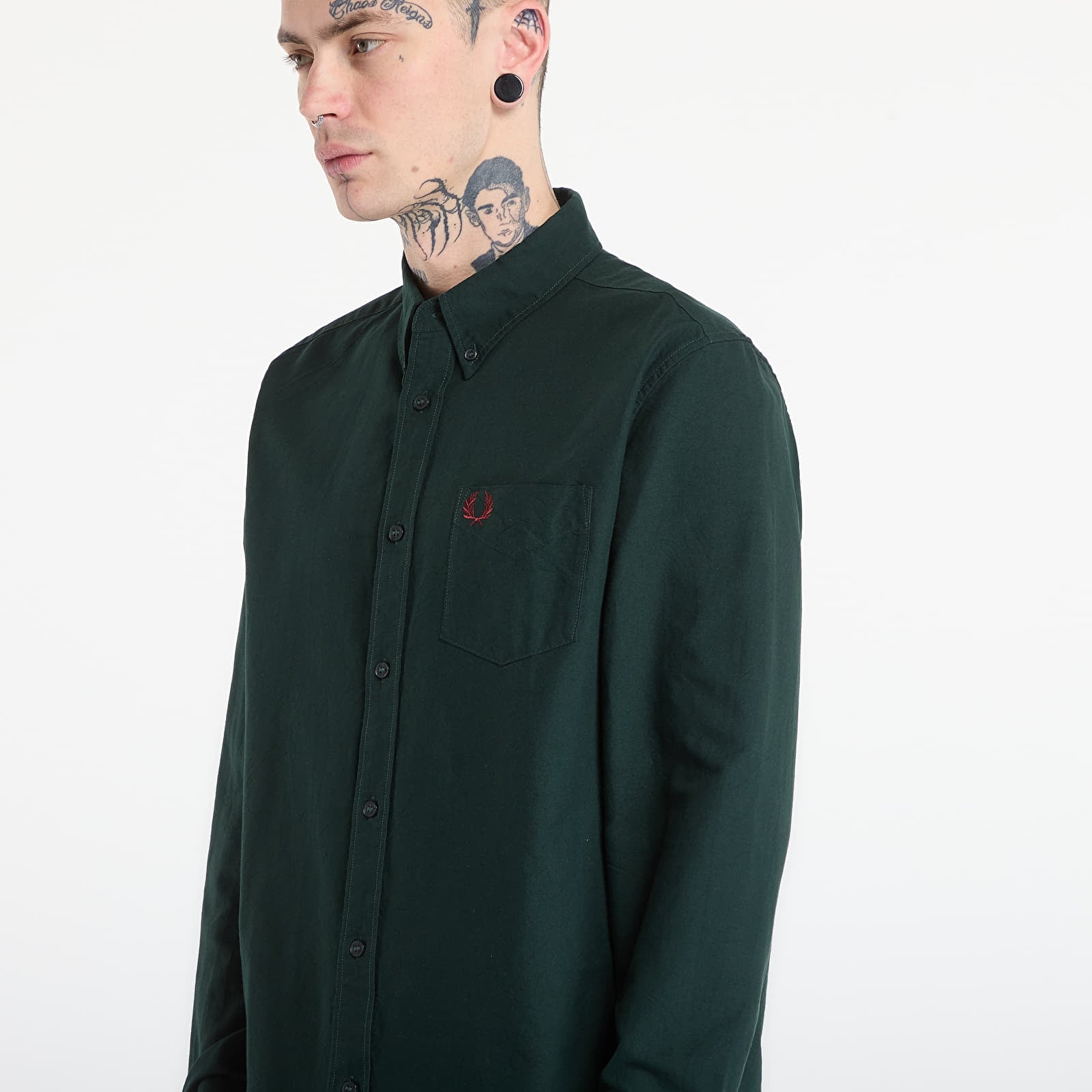 Herren-Hemden FRED PERRY Oxford Shirt Grassroots