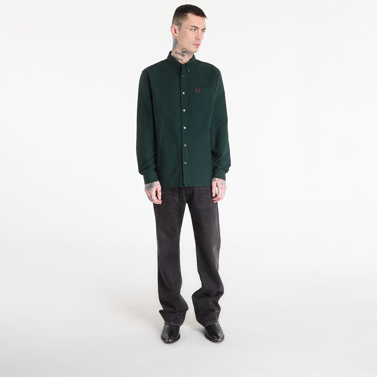 Herren-Hemden FRED PERRY Oxford Shirt Grassroots