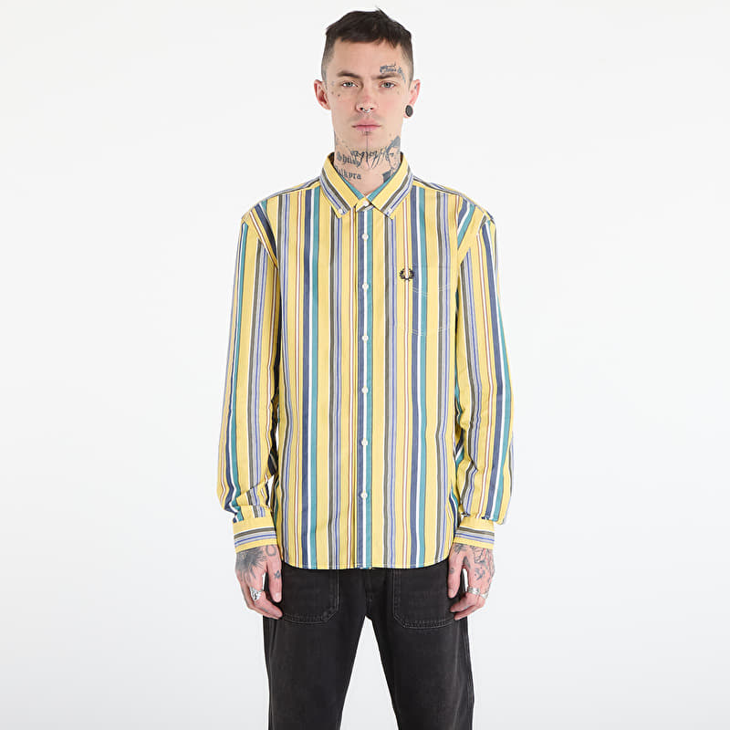 Skjorta FRED PERRY Relaxed Stripe Shirt Lemon Barley