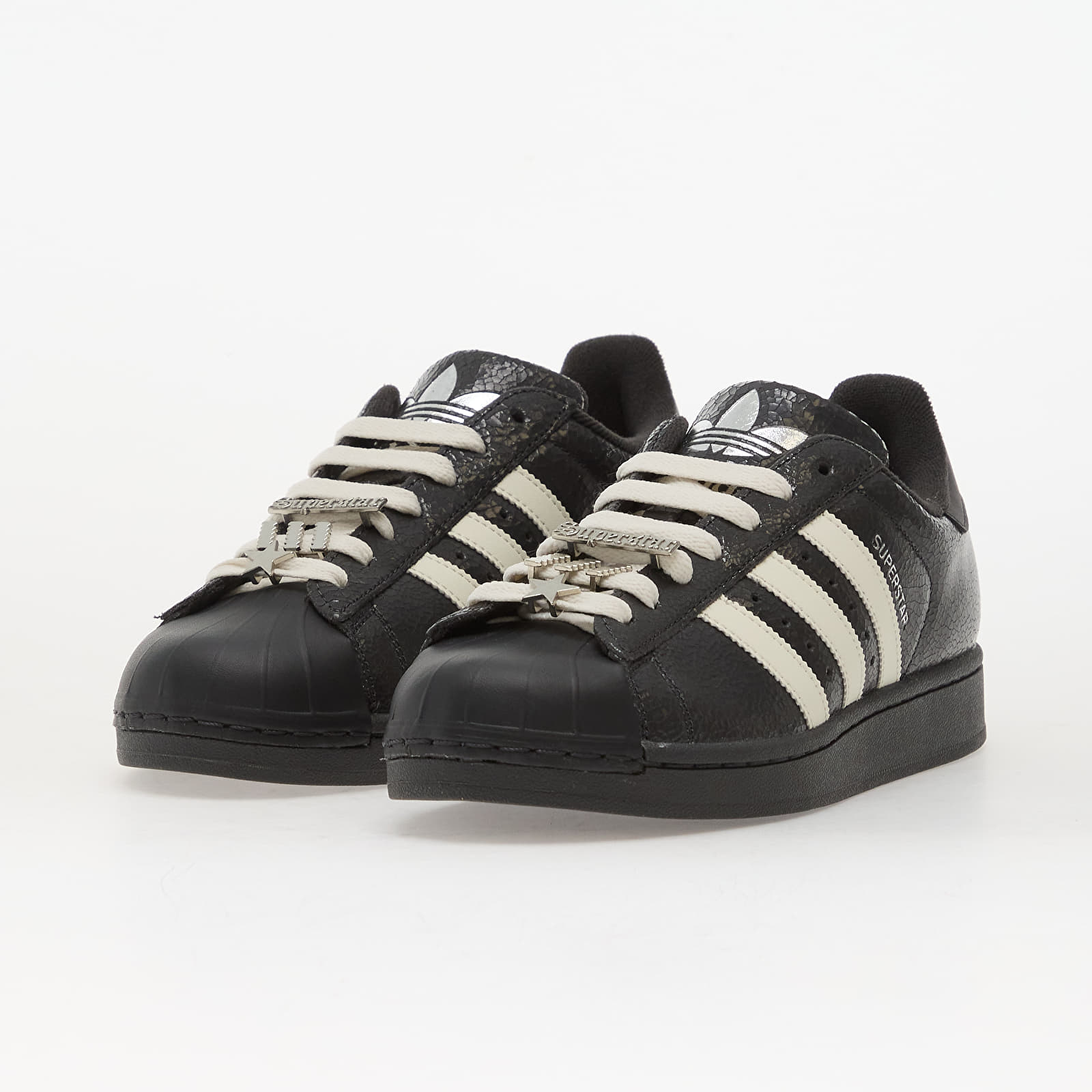 Chaussures et baskets femme adidas Superstar II W Carbon/ Off White/ Silver Metallic