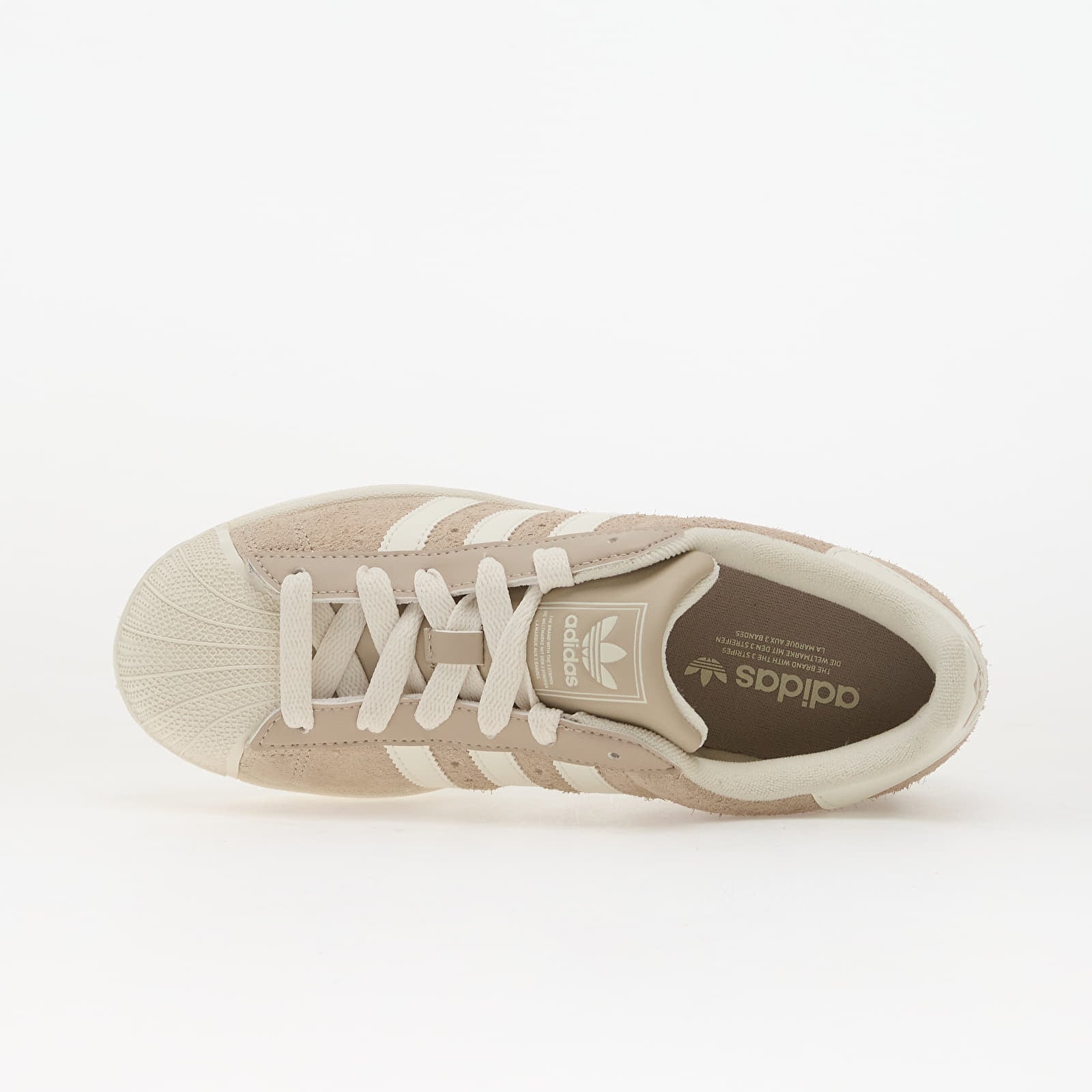 Chaussures et baskets femme adidas Superstar II W Off White/ Wonder Beige/ Gold Metallic