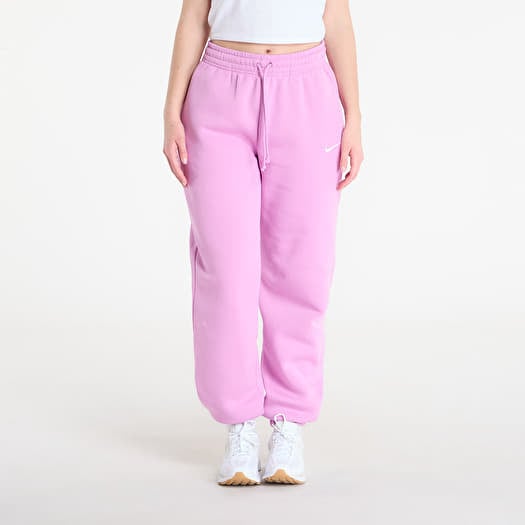 Sportinės kelnės Nike Sportswear Phoenix Fleece Women's High-Waisted Oversized Sweatpants Lt Magenta/ Sail