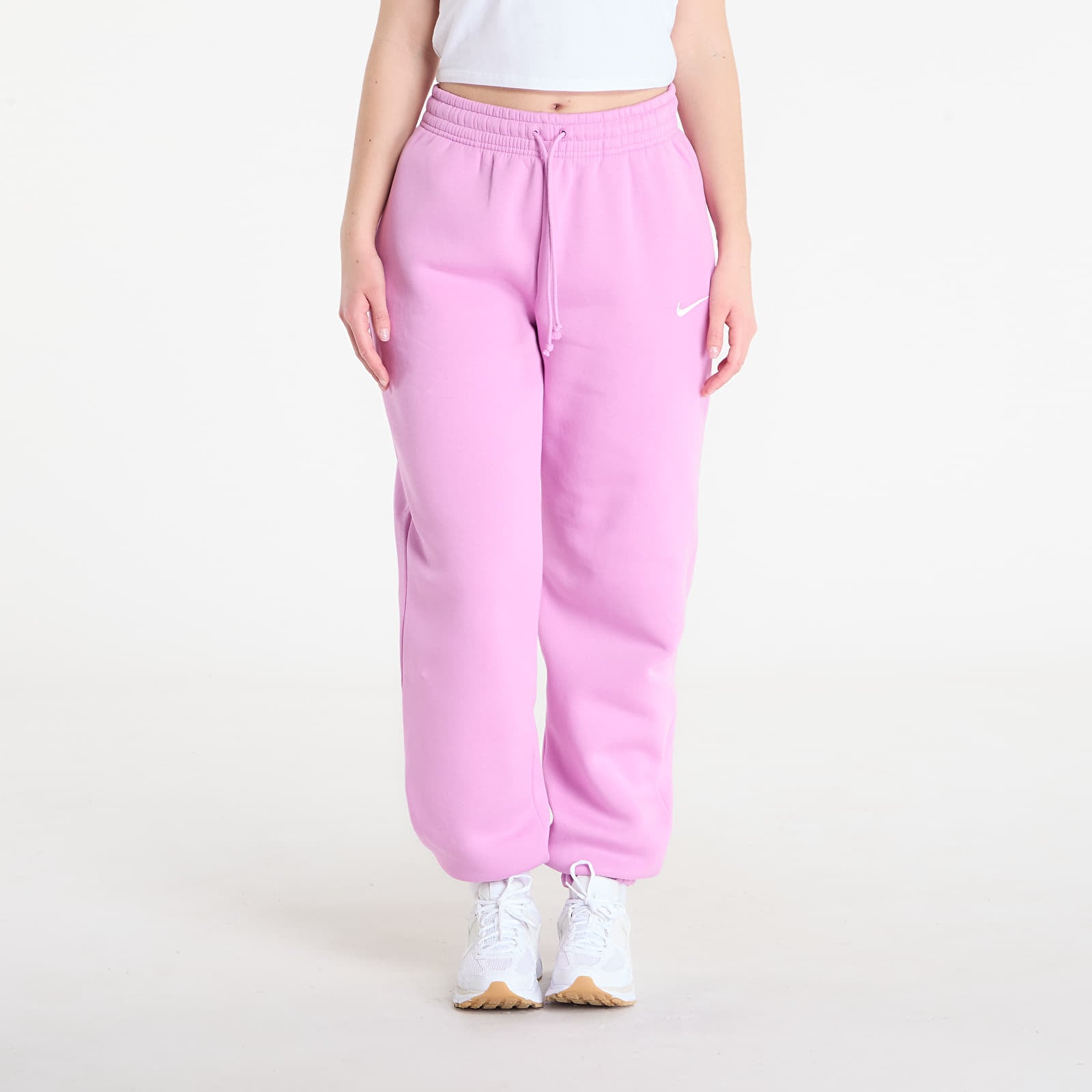 Jogginghosen Nike Sportswear Phoenix Fleece Women's High-Waisted Oversized Sweatpants Lt Magenta/ Sail