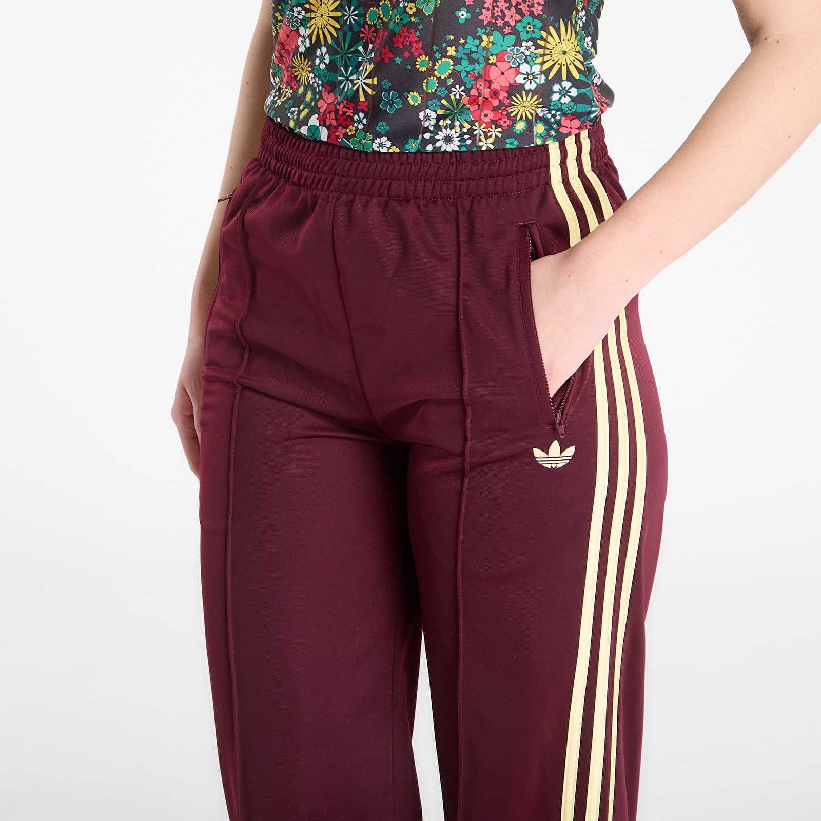 Siltās bikses adidas Firebird Loose Track Tracksuit Bottoms Maroon