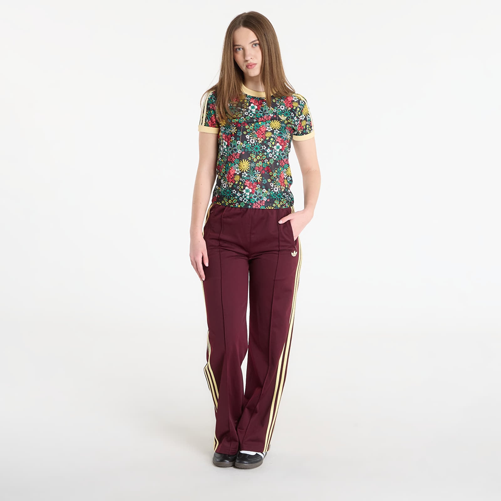 Siltās bikses adidas Firebird Loose Track Tracksuit Bottoms Maroon