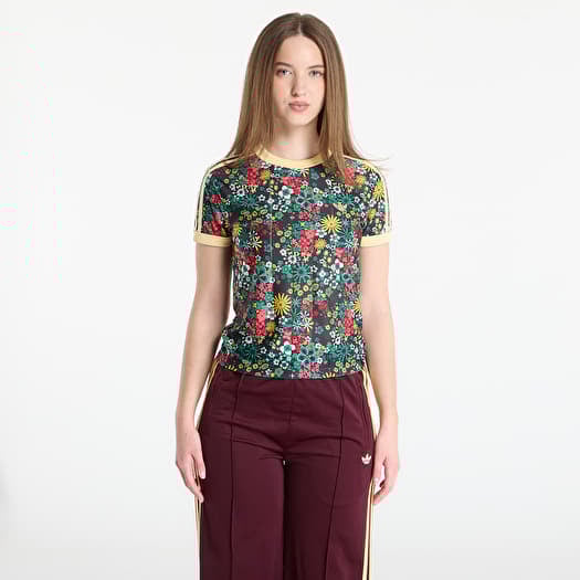 T-shirt adidas 3S Tee Slim Black/ Bright Green/ Cgreen/ Eqtyel