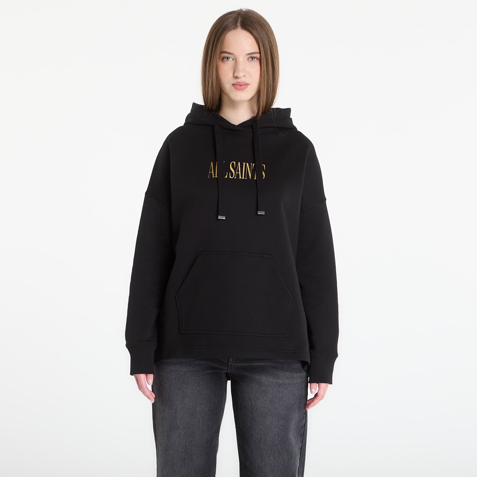 Puloverji   AllSaints Cora Etie Hoody Black