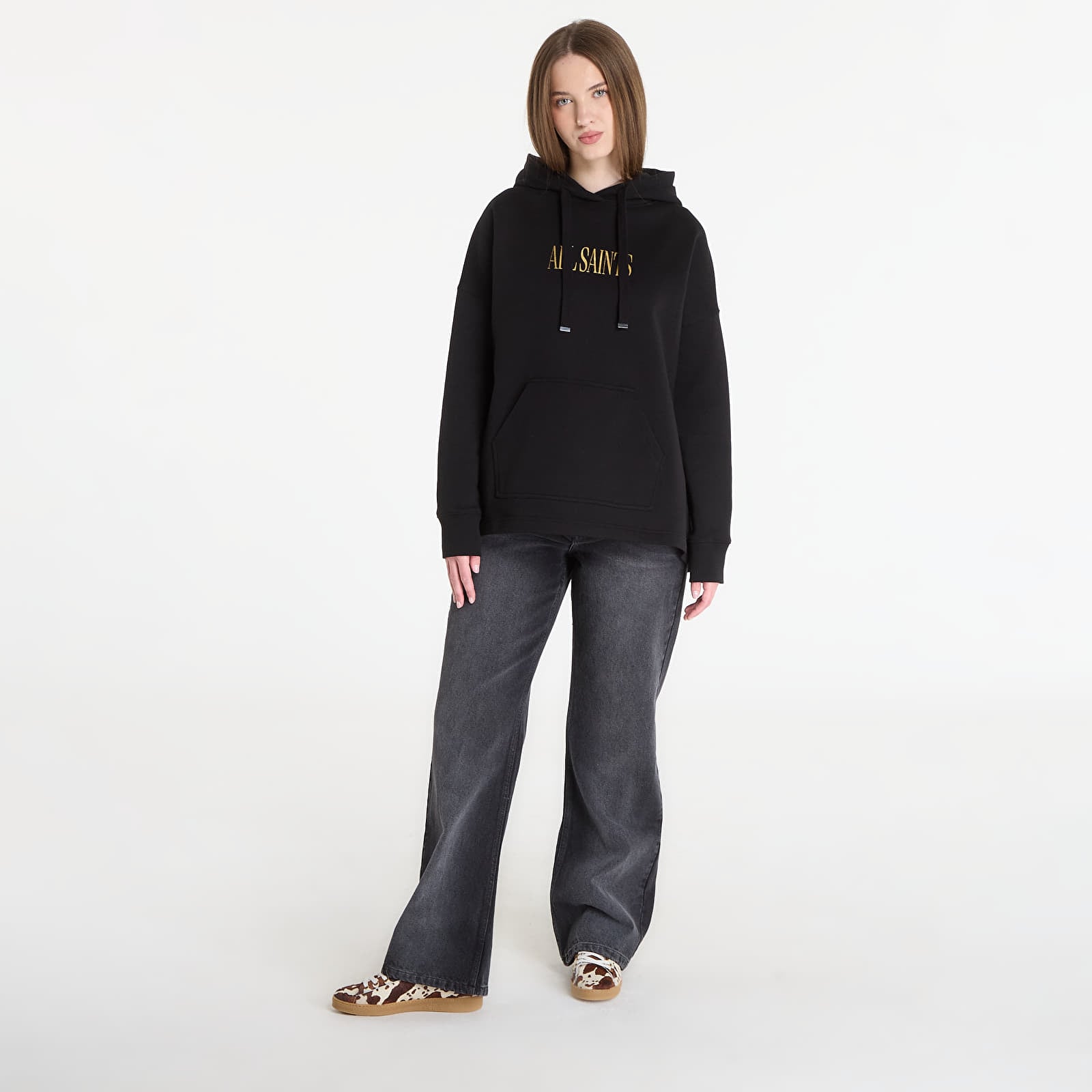 Puloverji   AllSaints Cora Etie Hoody Black