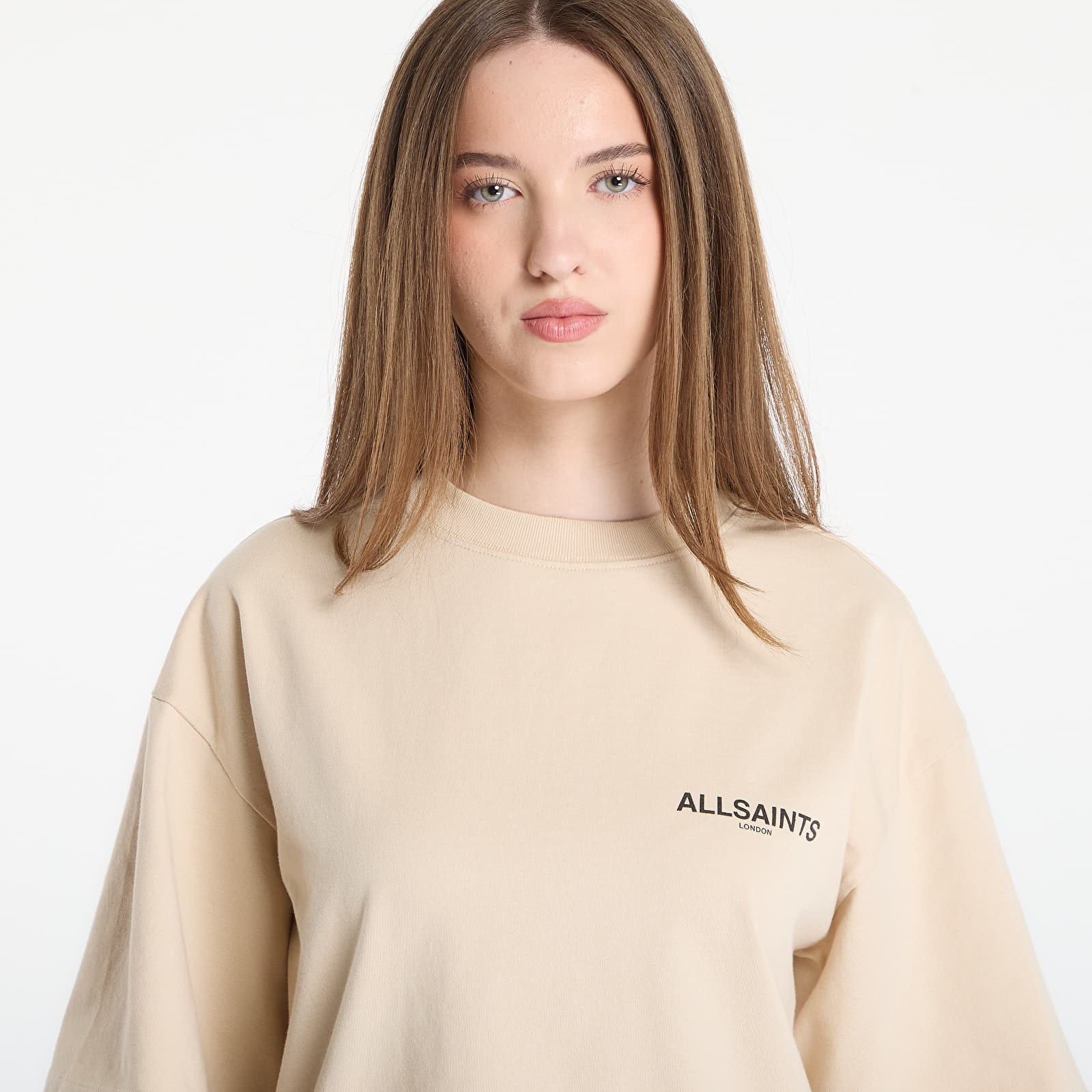 T-skjorter AllSaints Halis Amelie Tee Sandy White