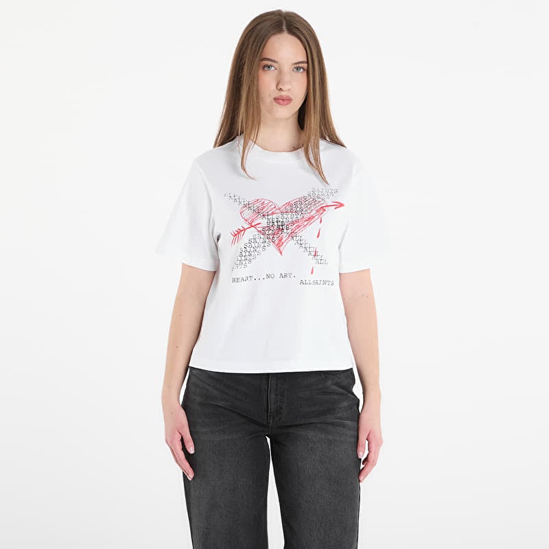 T-krekls AllSaints Heartache Lisa Tee White