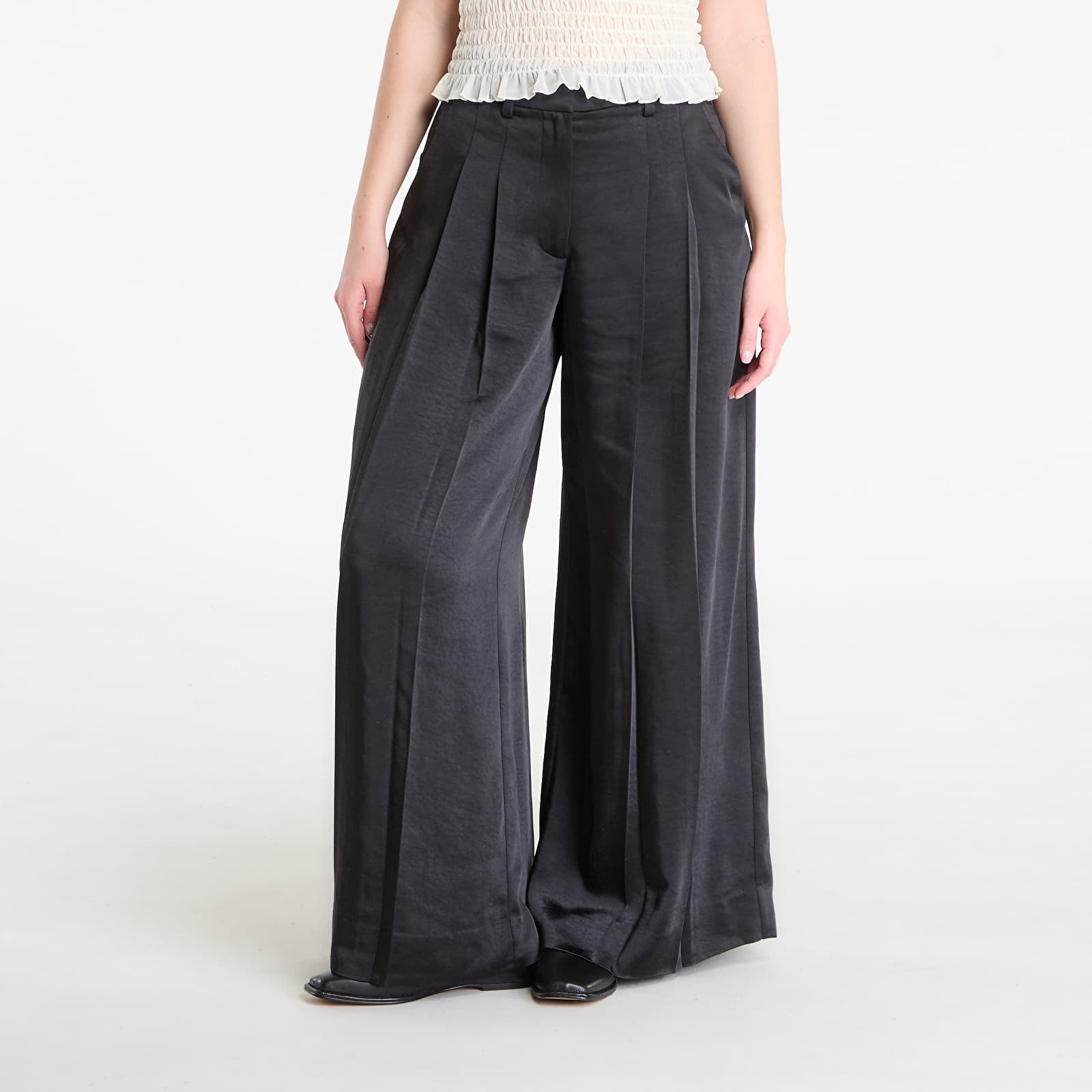Pantalon AllSaints Poppy Satin Trouser Black
