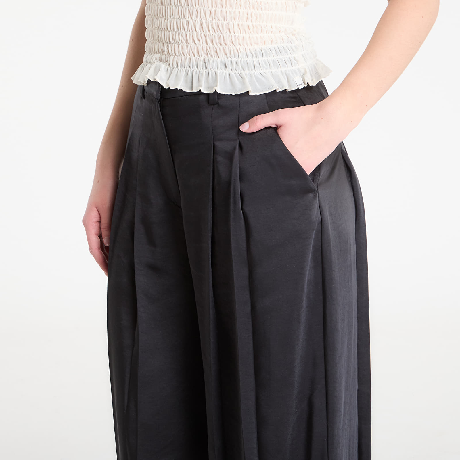 Pantalon AllSaints Poppy Satin Trouser Black