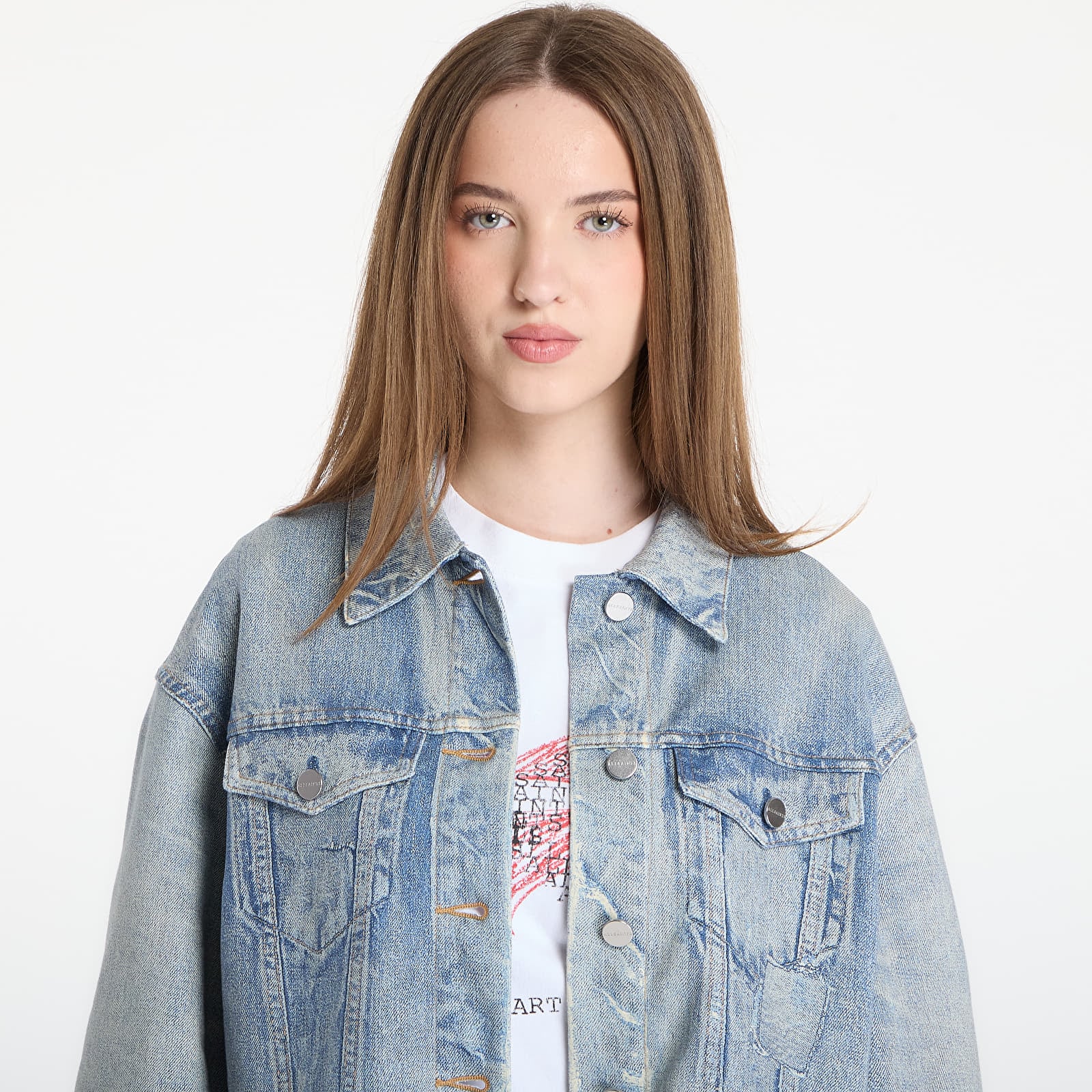 Якета AllSaints Anders Terry Shacket Illusion Indigo