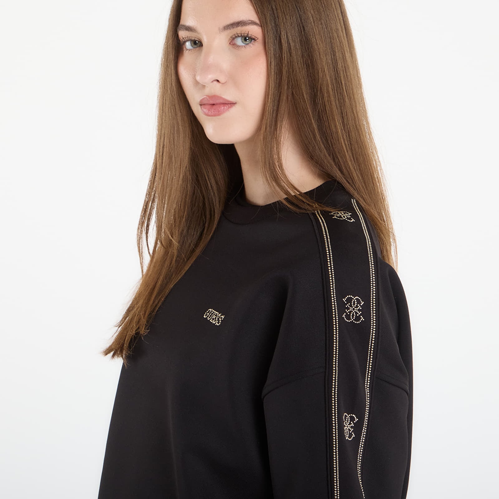 Bluzy GUESS Octavia Cn Sweatshirt Jet Black
