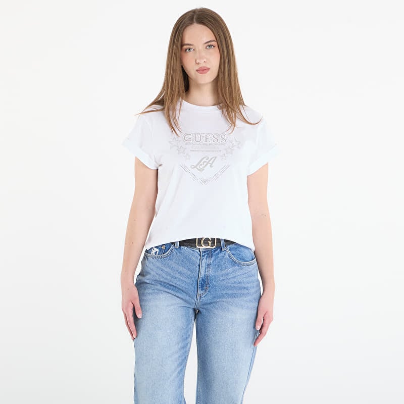 T-Shirt GUESS Ss Cn La Stars Tee Pure White