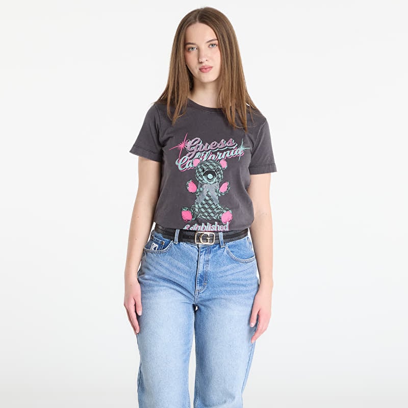 Marškinėliai GUESS Ss Cn Guess Bear Tee Jet Black Multi