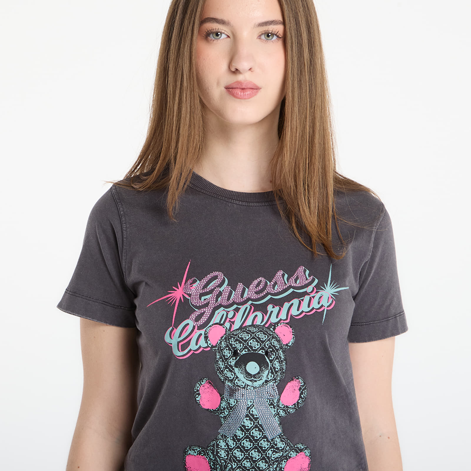 T-Shirts Guess Jeans Ss Cn Guess Bear Tee Jet Black Multi