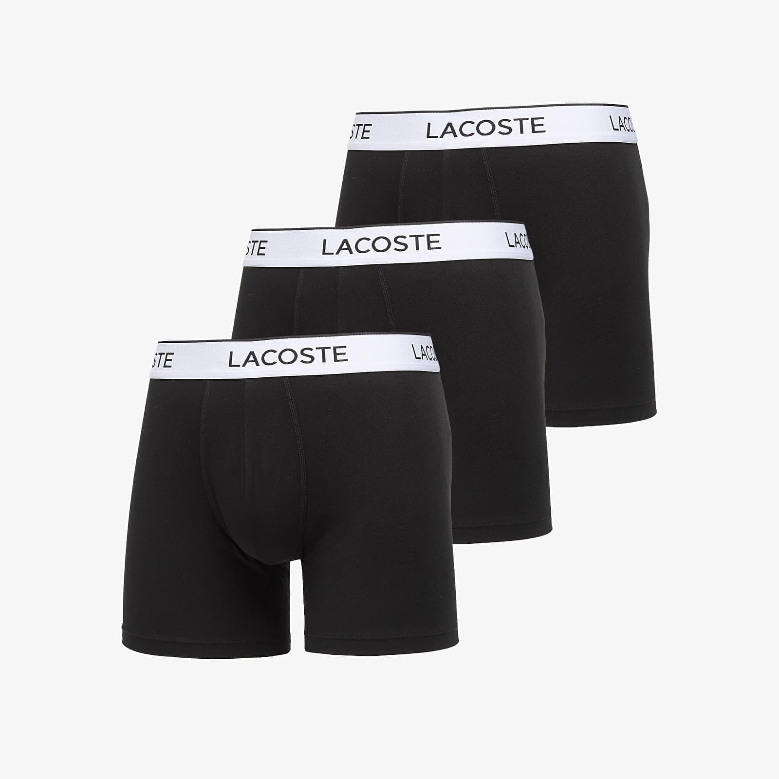 Boxeri LACOSTE Boxer Brief 3-Pack Black M