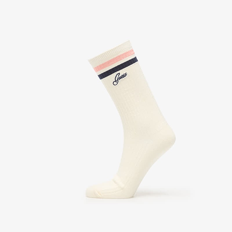 GUESS College Socks Dove White