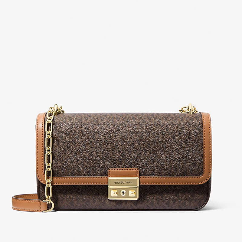 Michael Kors Lg Conv Chain Shoulder Brown/ Acorn