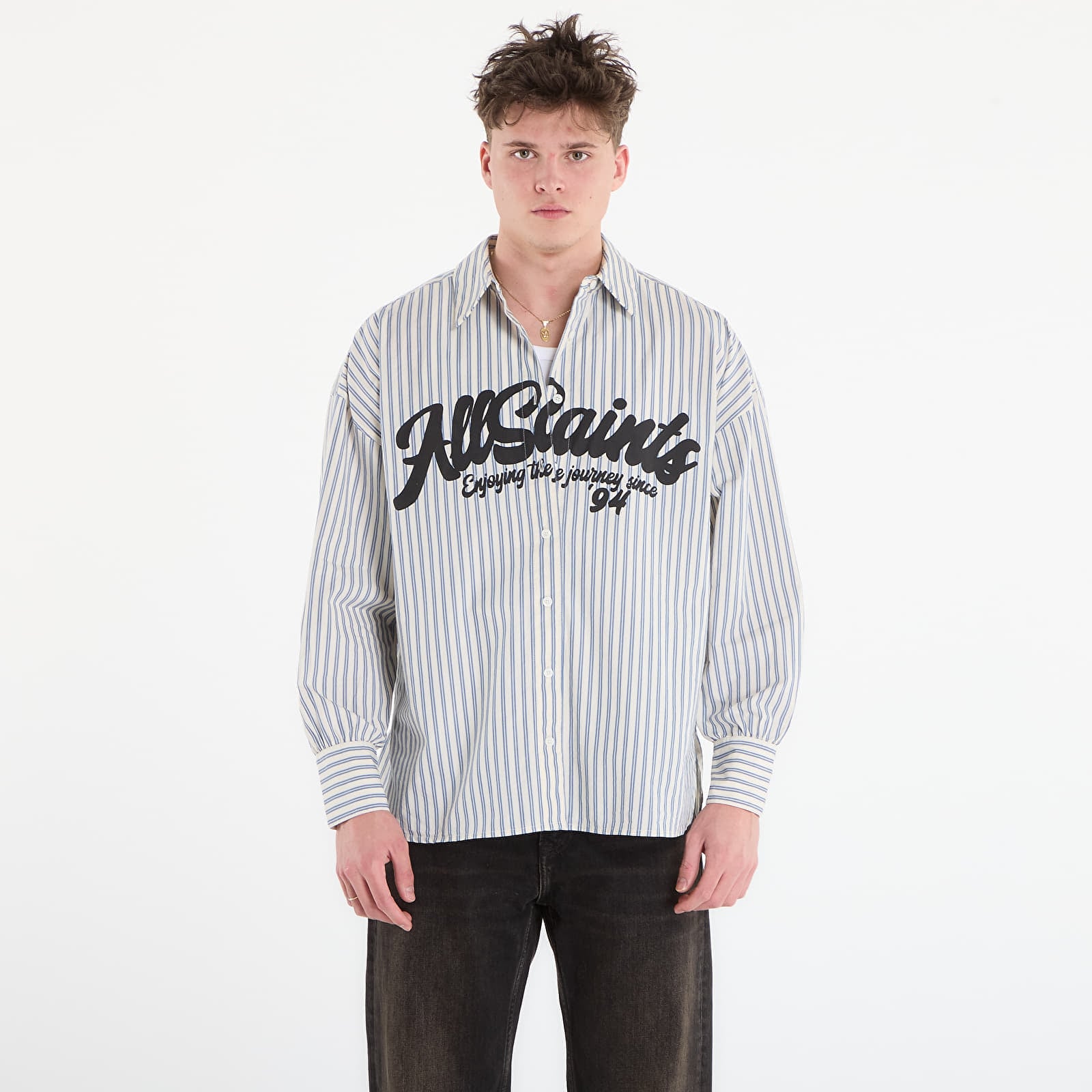 Риза AllSaints Adrianne Shirt Blue/ White 10