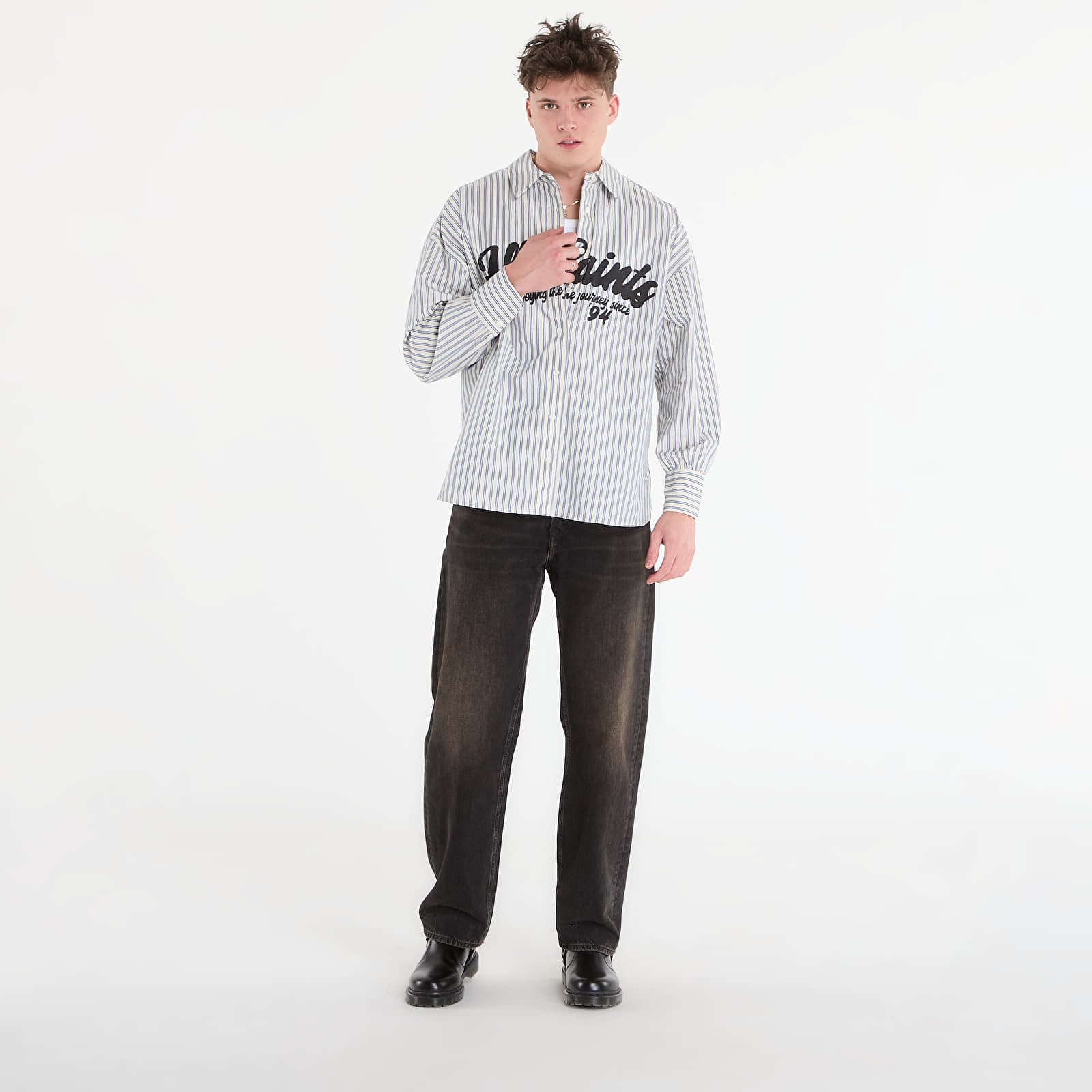 Hemden AllSaints Adrianne Shirt Blue/ White