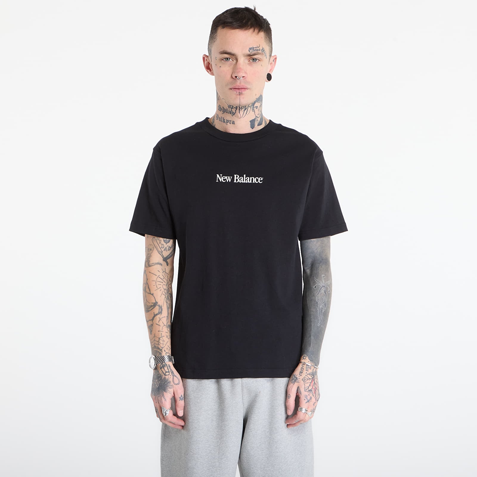 Vīriešu T-krekli New Balance N Collage T-Shirt Black