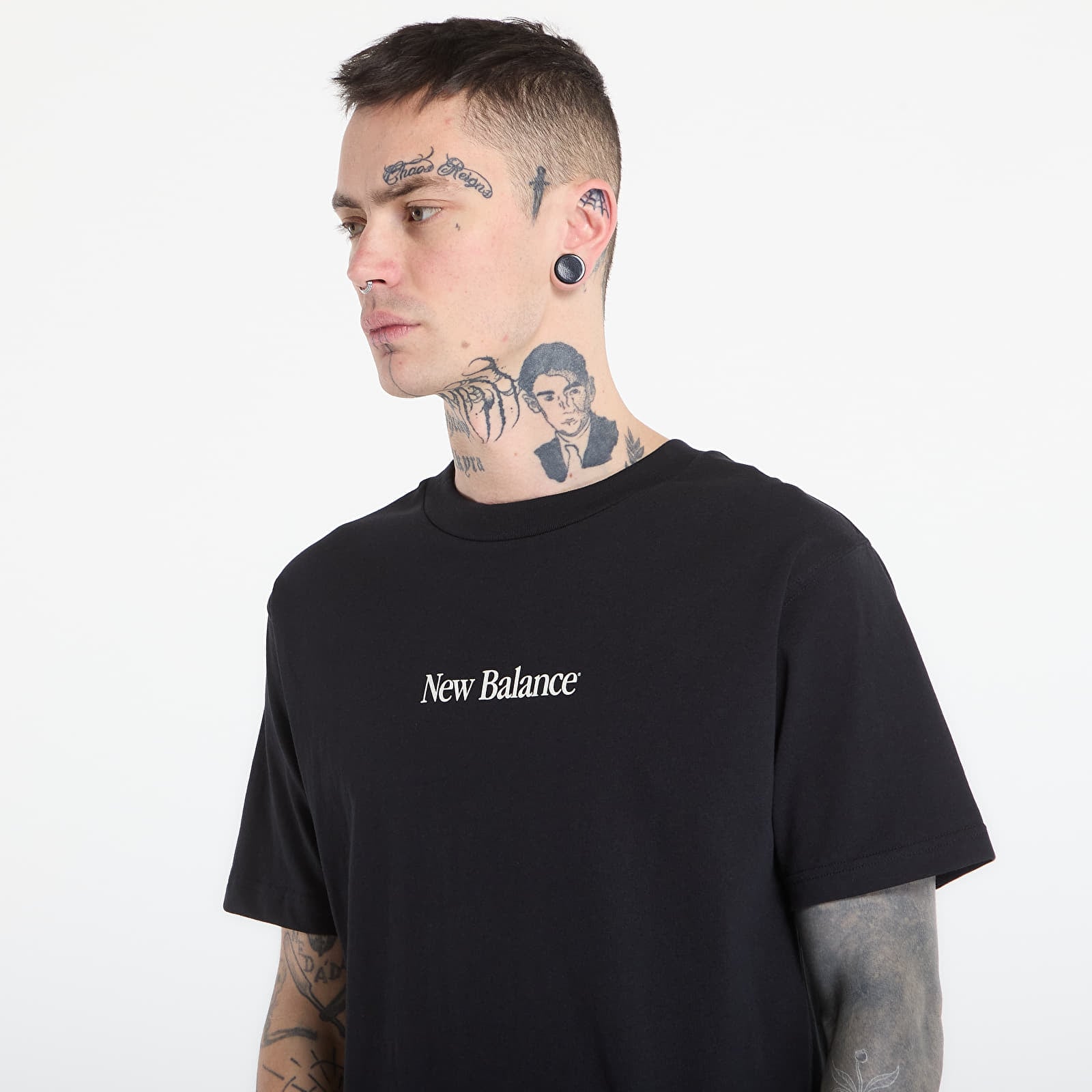 Vīriešu T-krekli New Balance N Collage T-Shirt Black