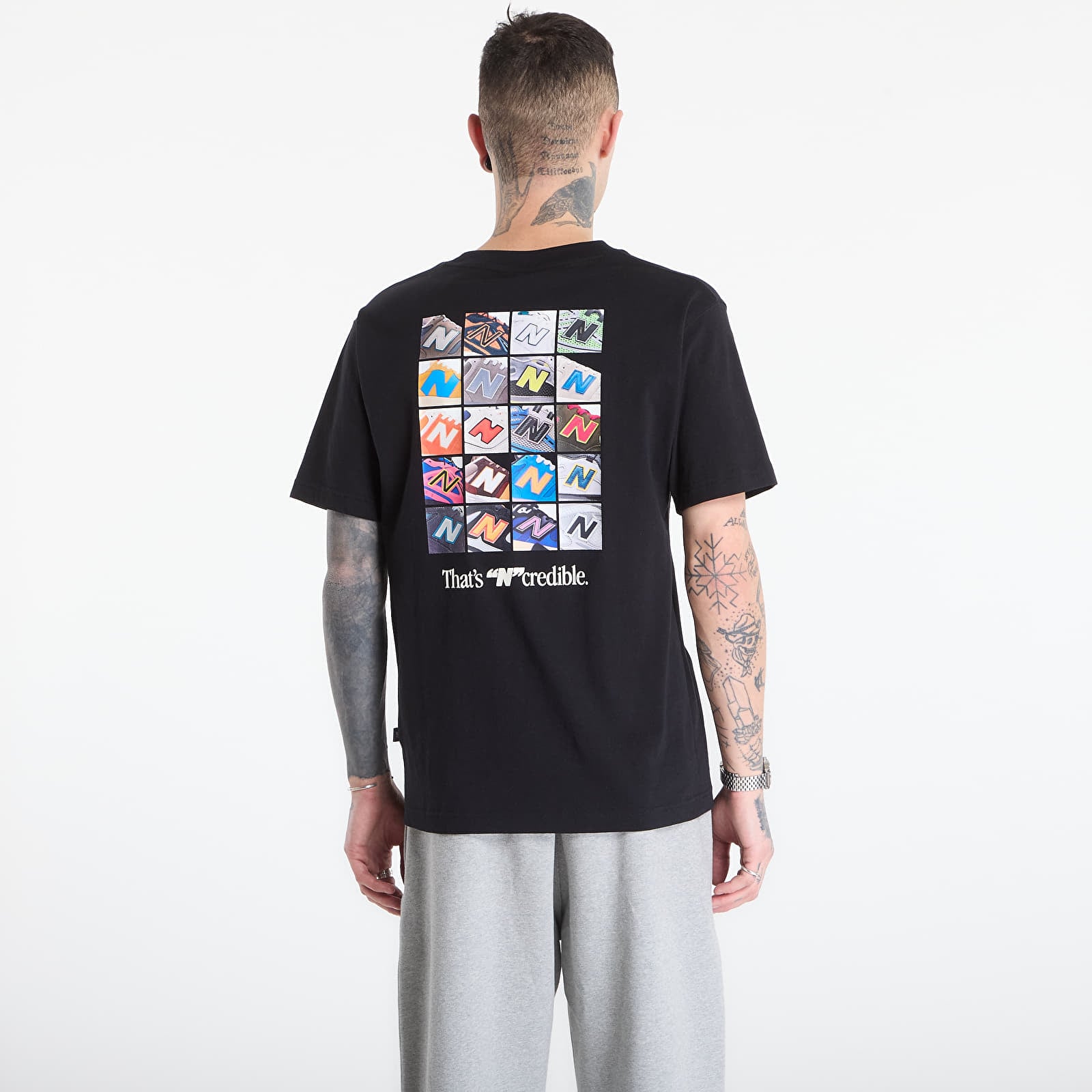 Vīriešu T-krekli New Balance N Collage T-Shirt Black