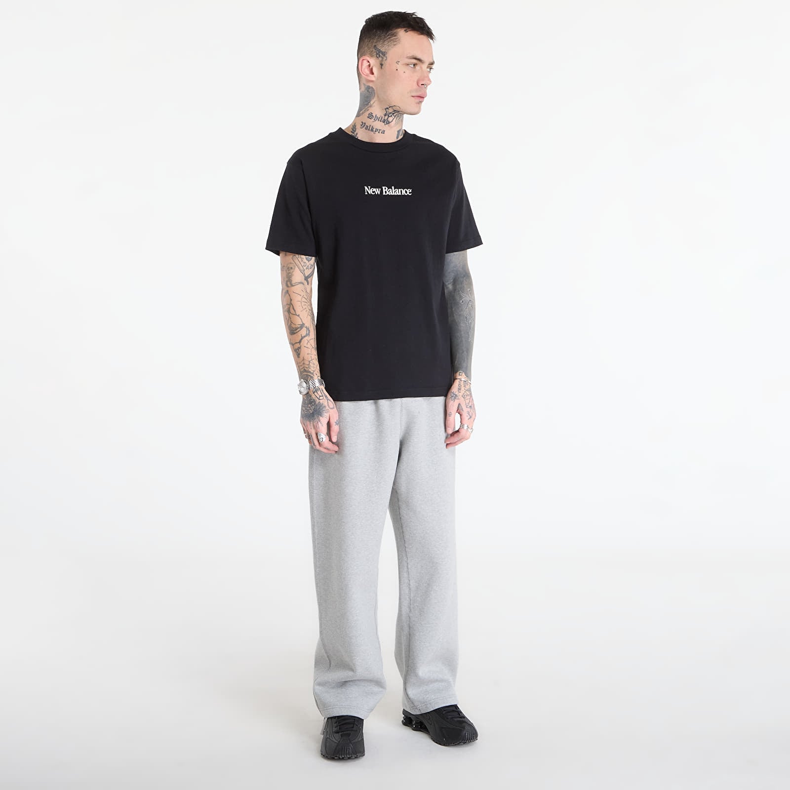 Vīriešu T-krekli New Balance N Collage T-Shirt Black