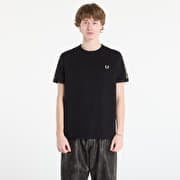 FRED PERRY Contrast Tape Ringer T-Shirt Black/ Champagne