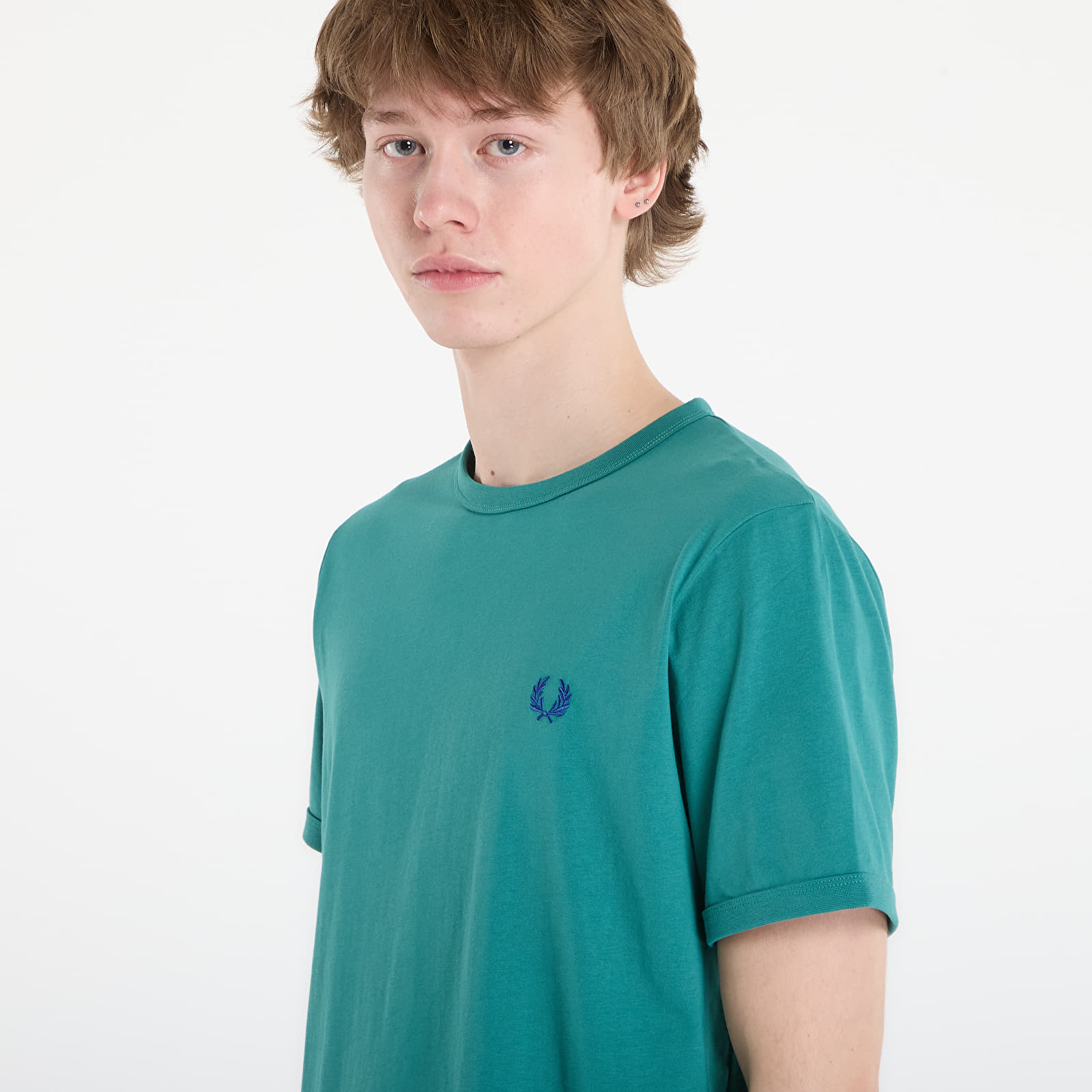 Magliette da uomo FRED PERRY Ringer T-Shirt Deep Mint